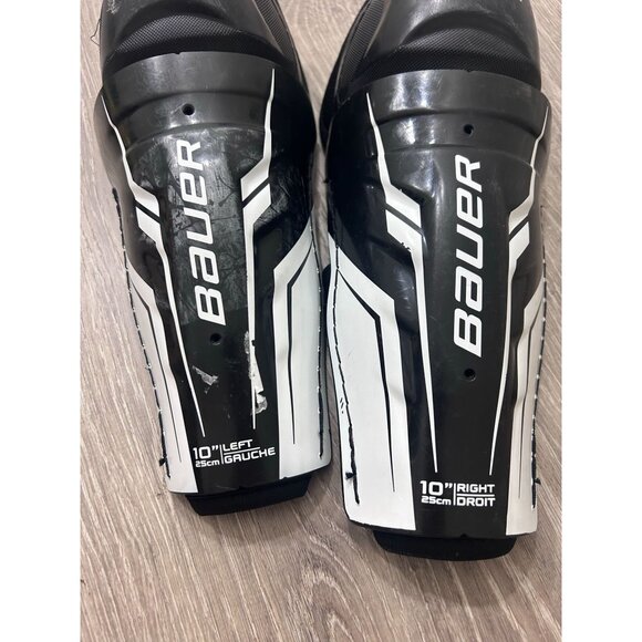 Bauer Ice Hockey Shin Pads For Youth Sportwear Size Large Black - Picture 8 of 8